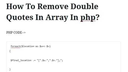 removedoublequoteinarray