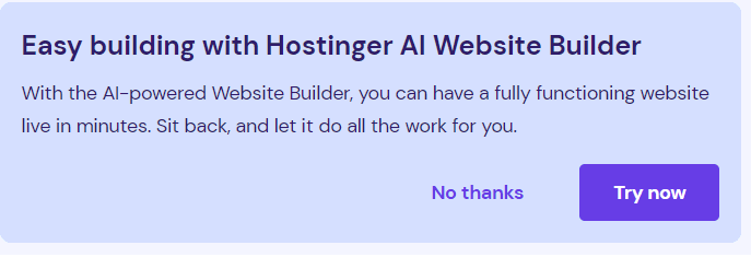 Hostinger Website Builder