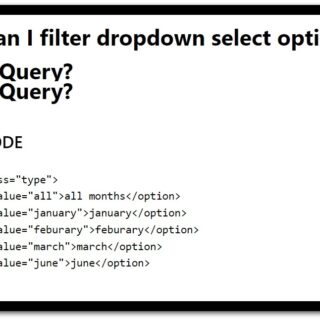 DROPDOWN FILTER USING WITH JQUERY